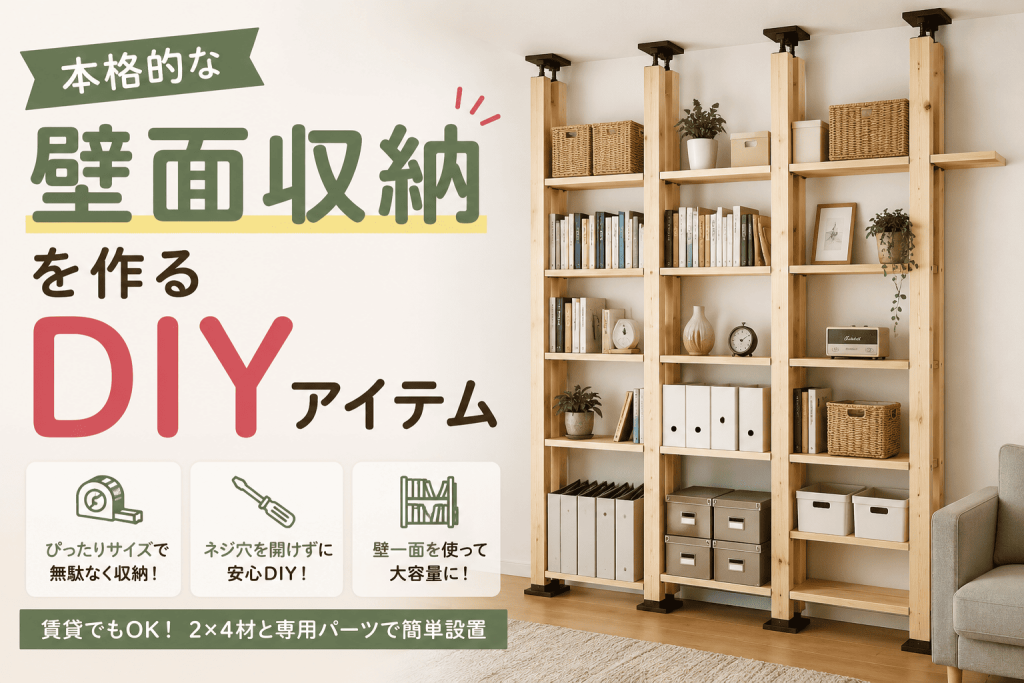 本格的な壁面収納を作るDIYアイテム