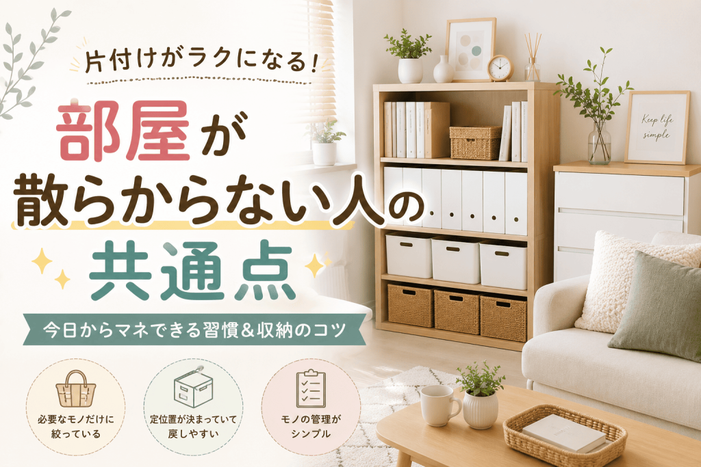 部屋が散らからない人の共通点