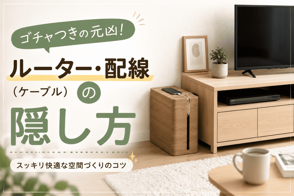 ゴチャつきの元凶！「ルーター・配線（ケーブル）」の隠し方