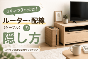 ゴチャつきの元凶！「ルーター・配線（ケーブル）」の隠し方
