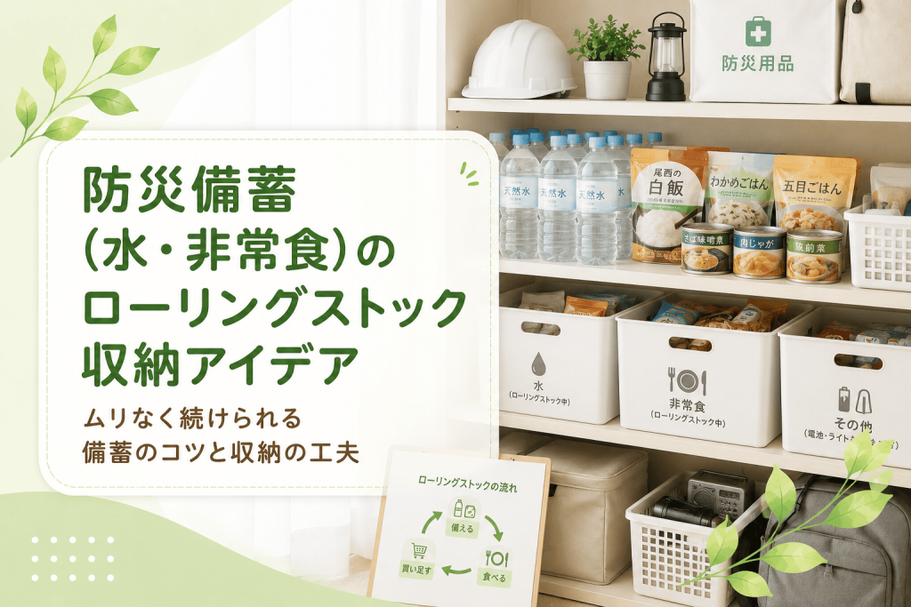 防災備蓄（水・非常食）のローリングストック収納アイデア